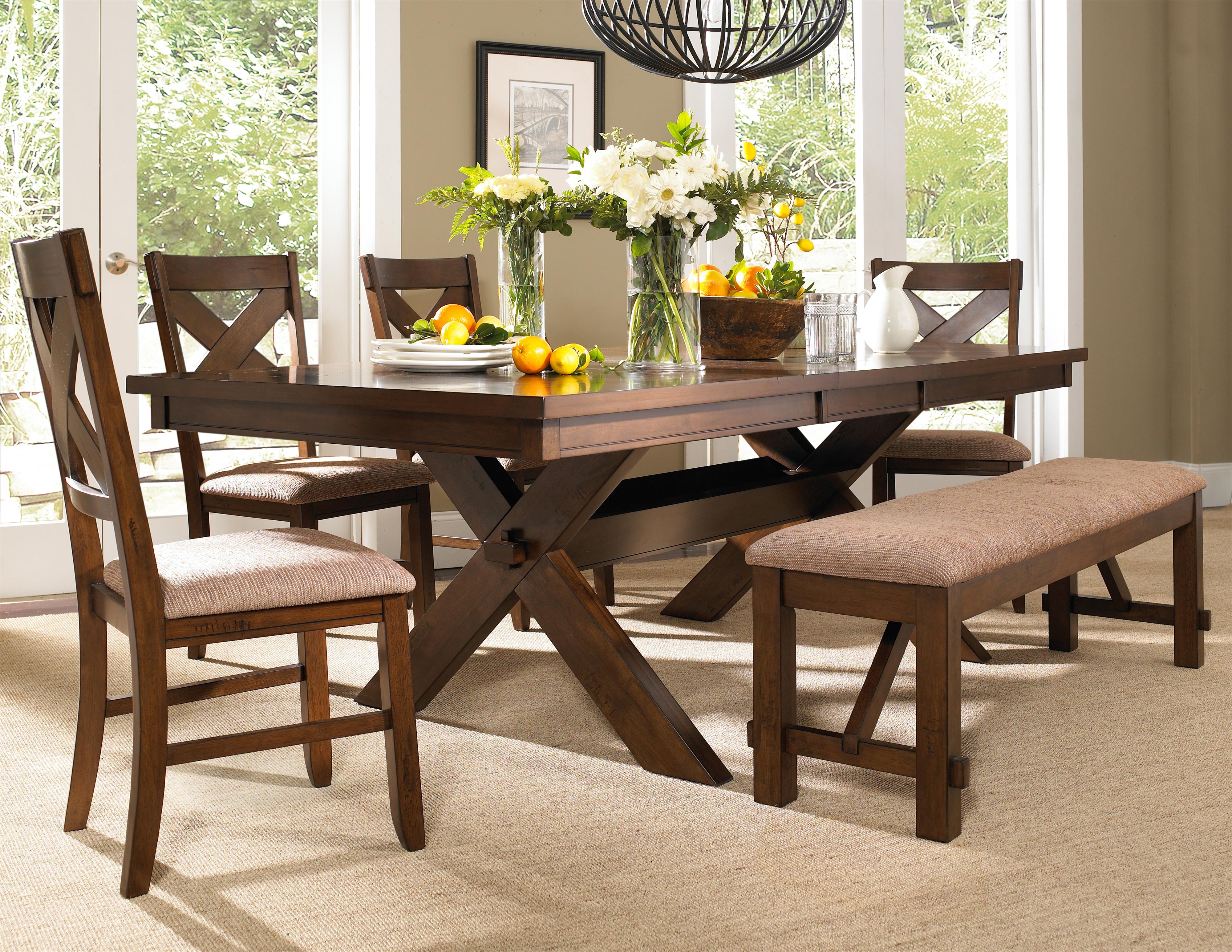 Upholstered dining bench and chairs hot sale